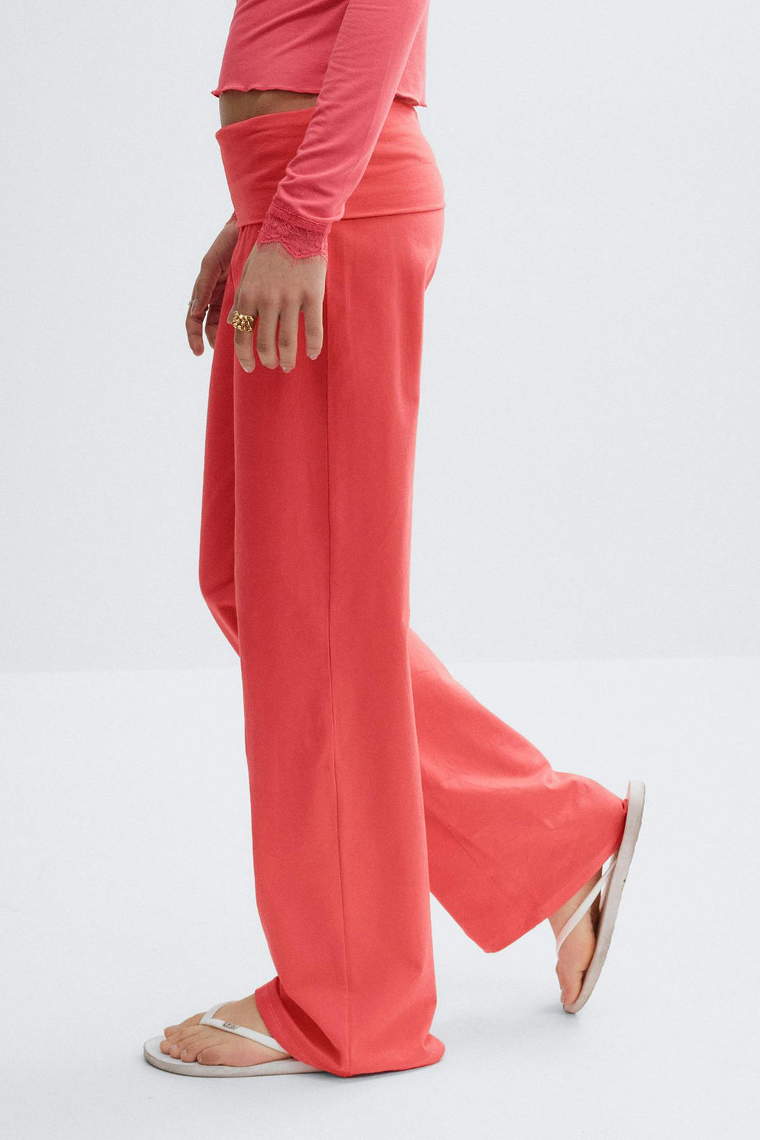 Y coral baggy yoga pants - Corail