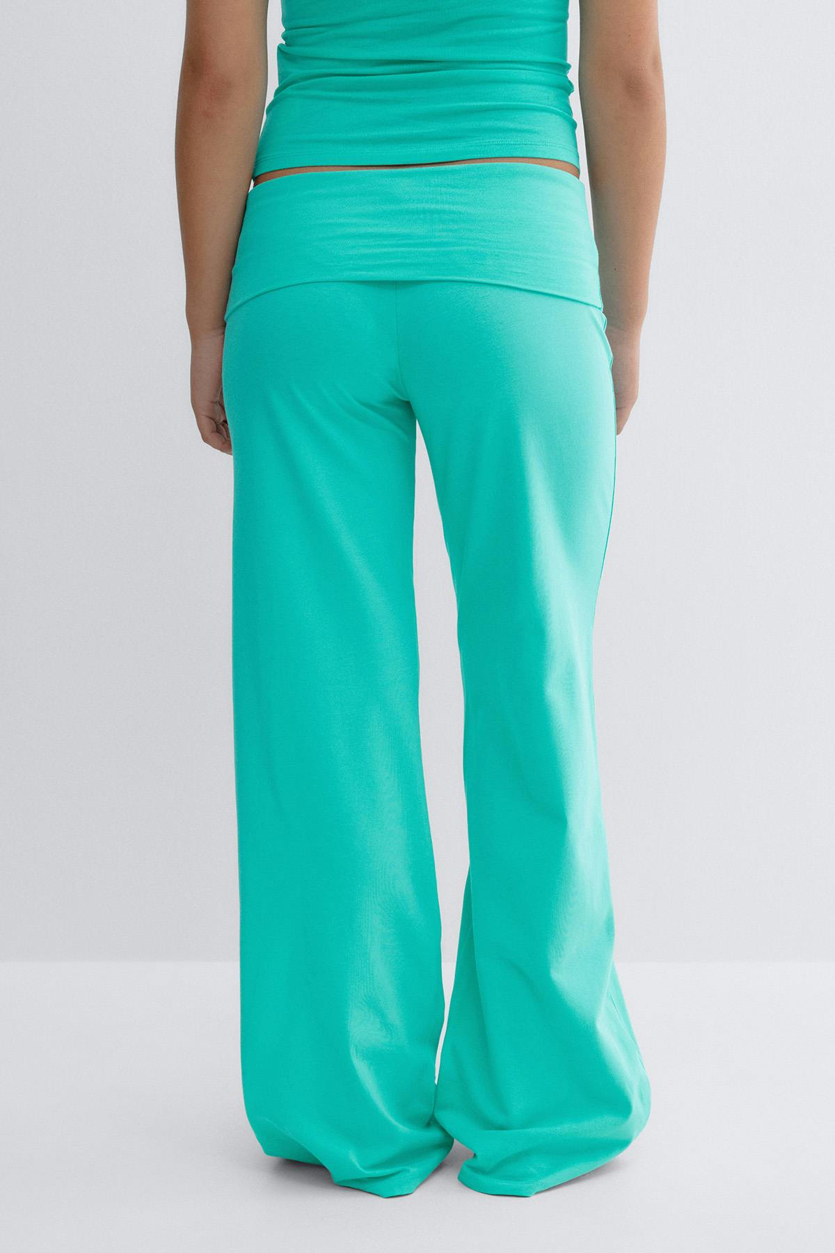 Y coral baggy yoga pants - Turquoise light