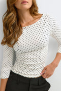 Quarter sleeve boatneck top - Tropical storm