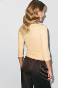Quarter sleeve boatneck top - Tropical storm