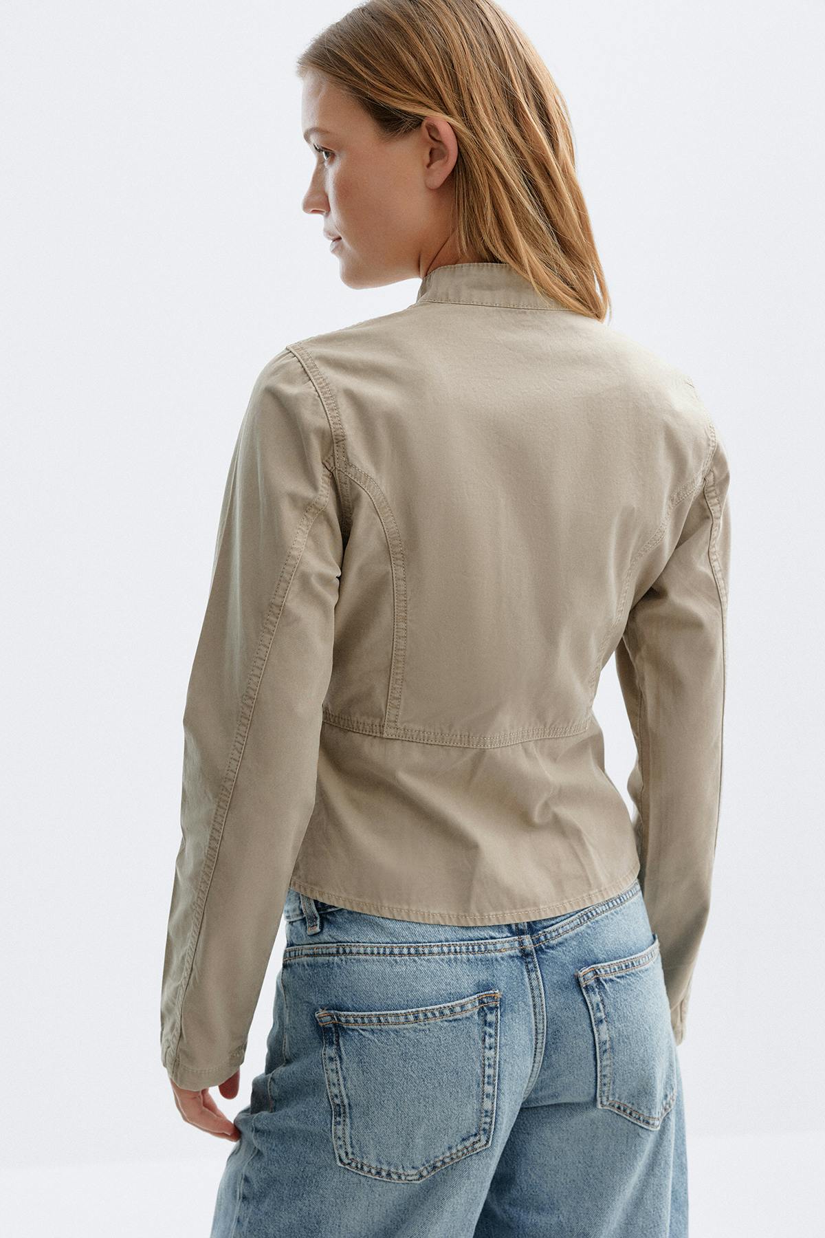 Button down uniform jacket - Kaki