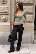 14+ ultra low trousers - Noir