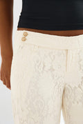 14+ super low lace trousers - Crème