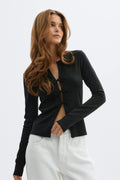 Button detail top - Noir