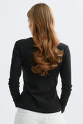 Button detail top - Noir