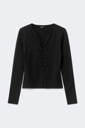 Button detail top - Noir