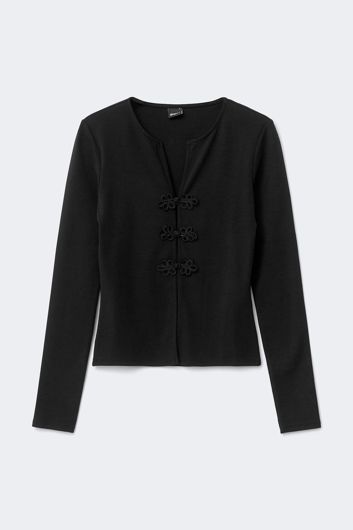 Button detail top - Noir
