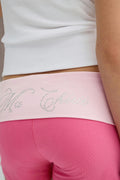 Y folded waist shorts - Ice blue