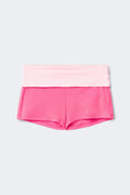 Y folded waist shorts - Rose