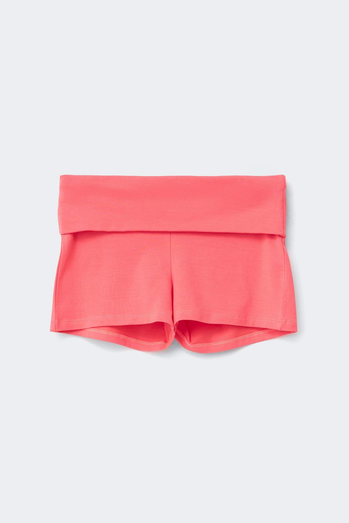 Y folded waist shorts - Corail
