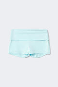 Y folded waist shorts - Ice blue
