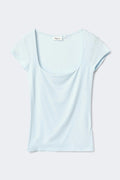 Slim fit short sleeve top - Noir