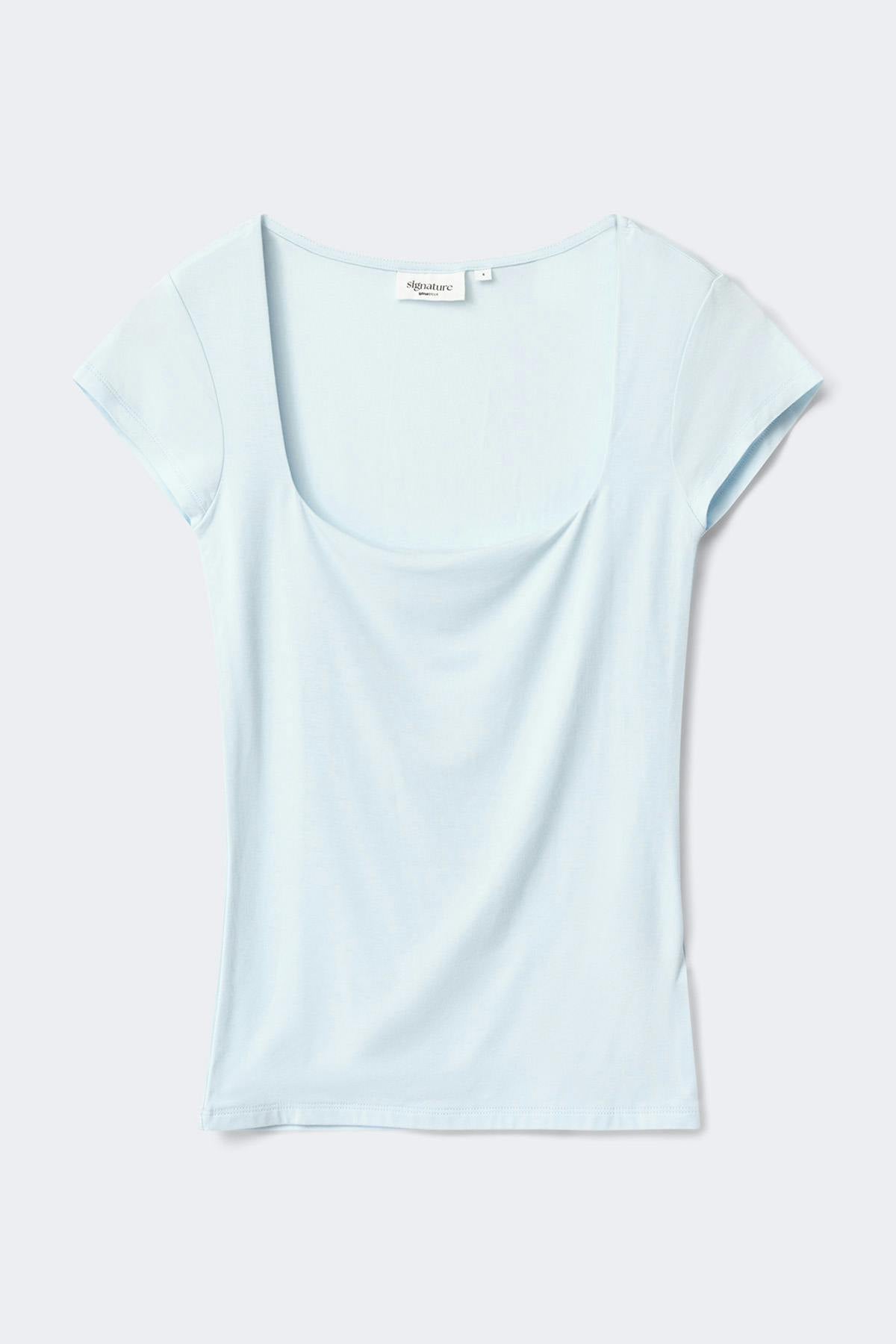 Slim fit short sleeve top - Noir