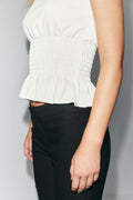 Smock top - Offwhite/dot