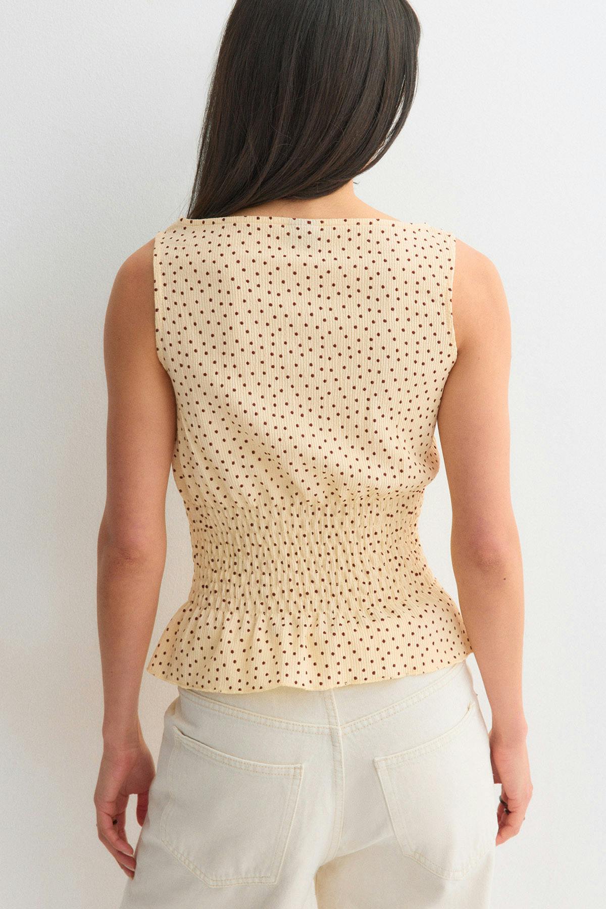 Smock top - Pink dot