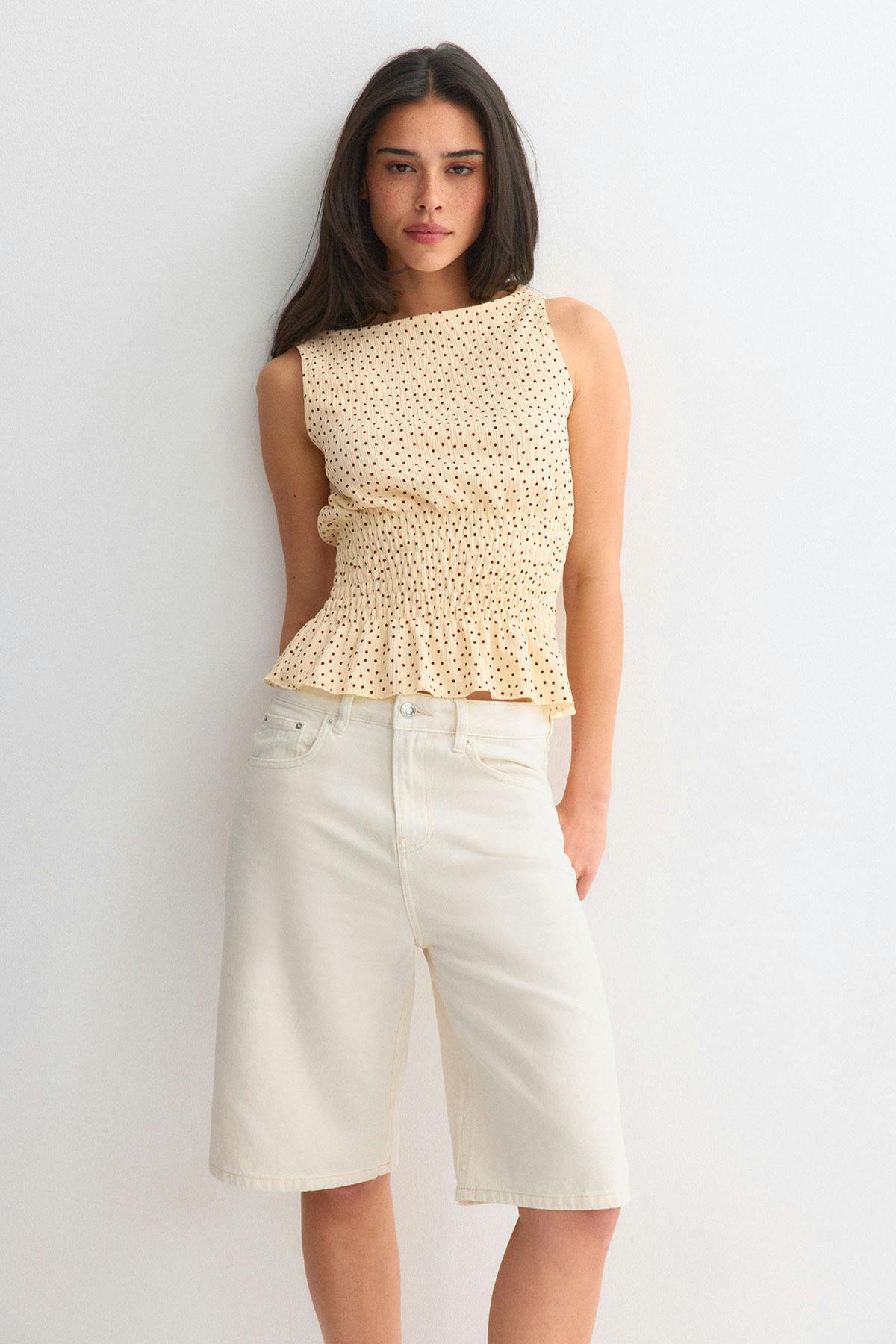 Smock top - Pink dot