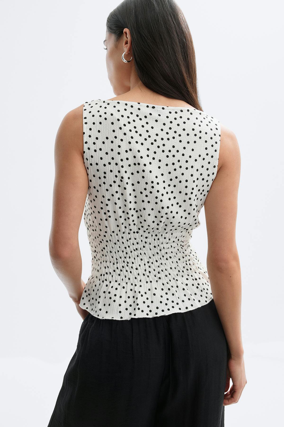 Smock top - Noir