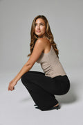 Mid waist flare trousers - Noir