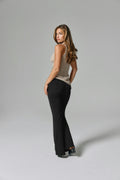 Mid waist flare trousers - Noir