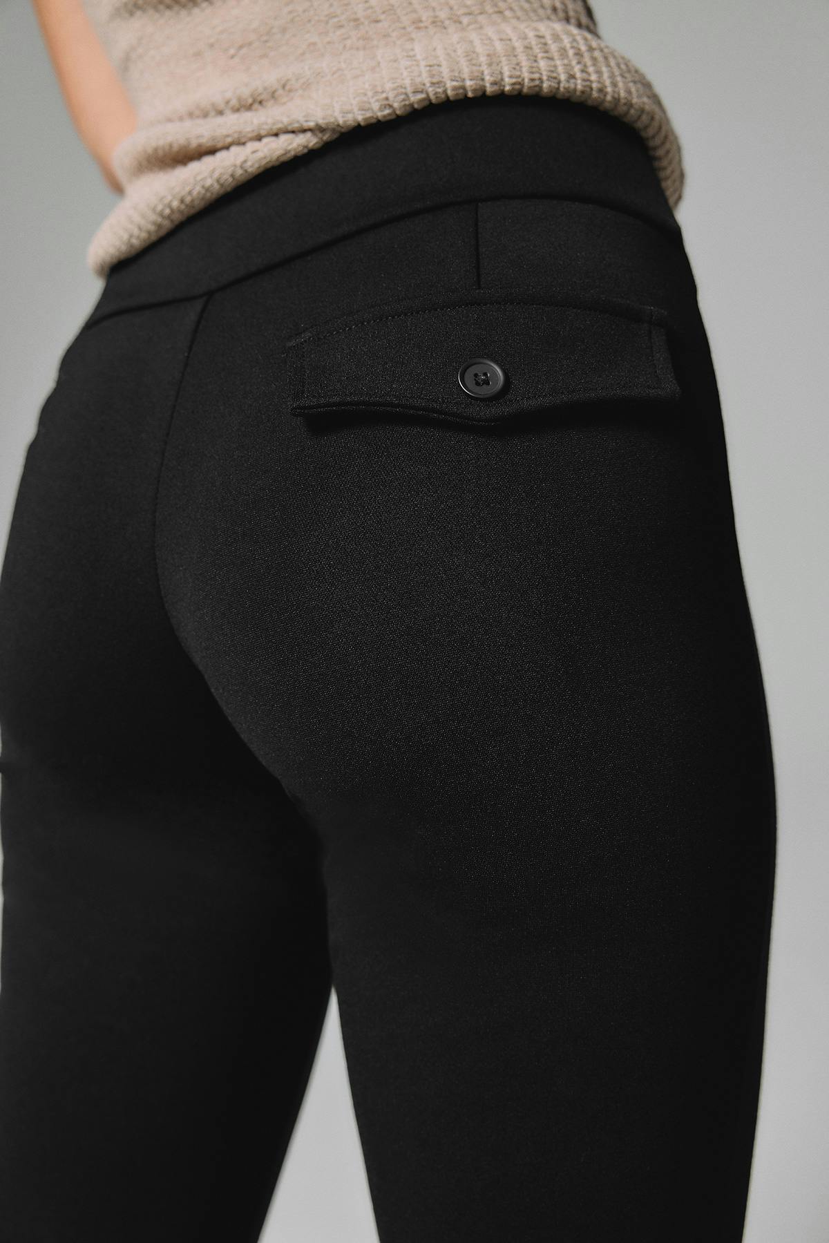 Mid waist flare trousers - Noir