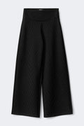 Mid waist wide trousers - Navy pinstripe