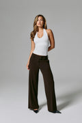 High waist suit trousers - Warm silver