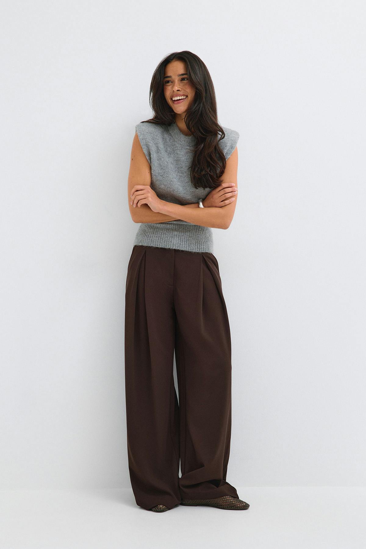 Tailored pleated trousers - Noir