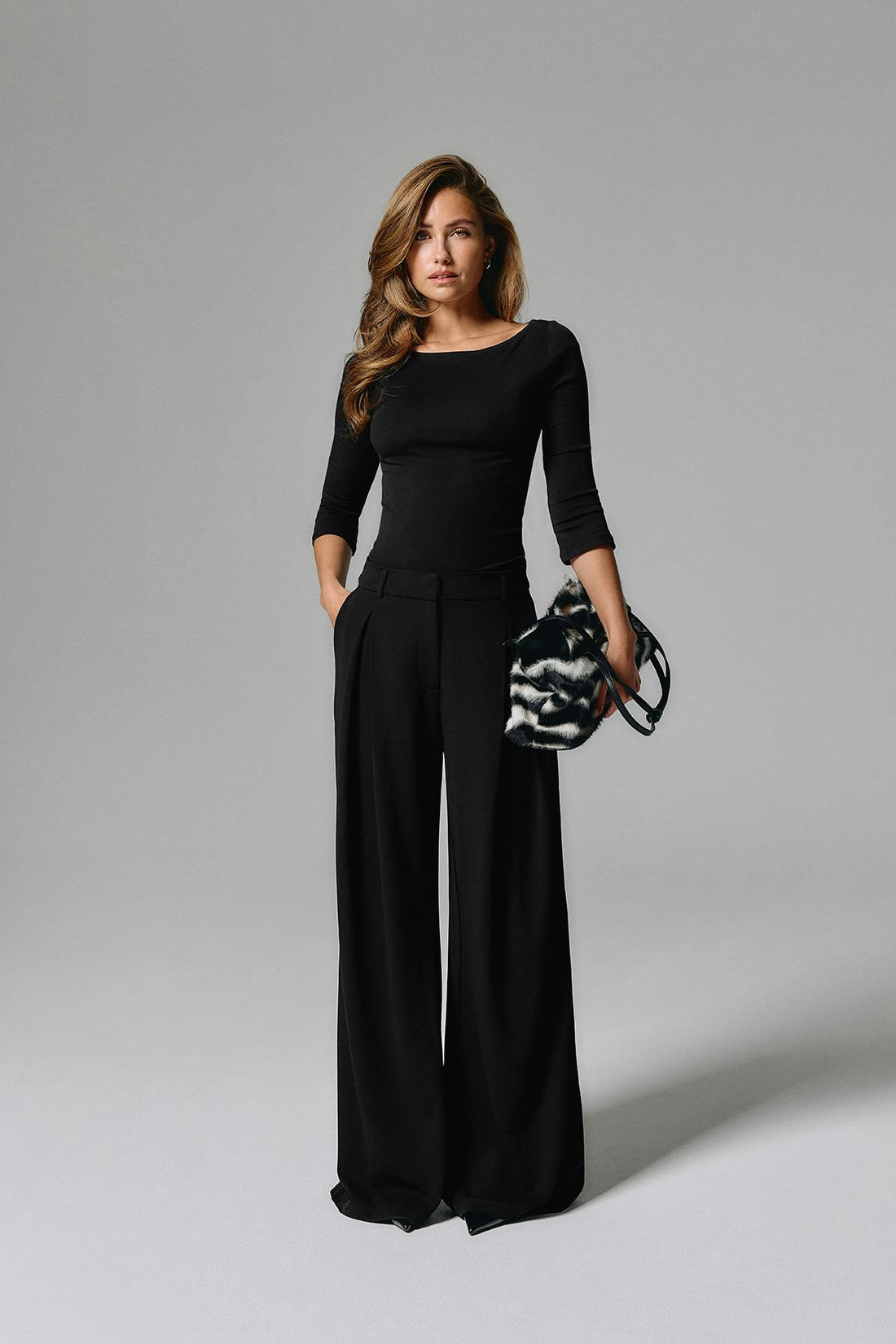 Tailored pleated trousers - Noir