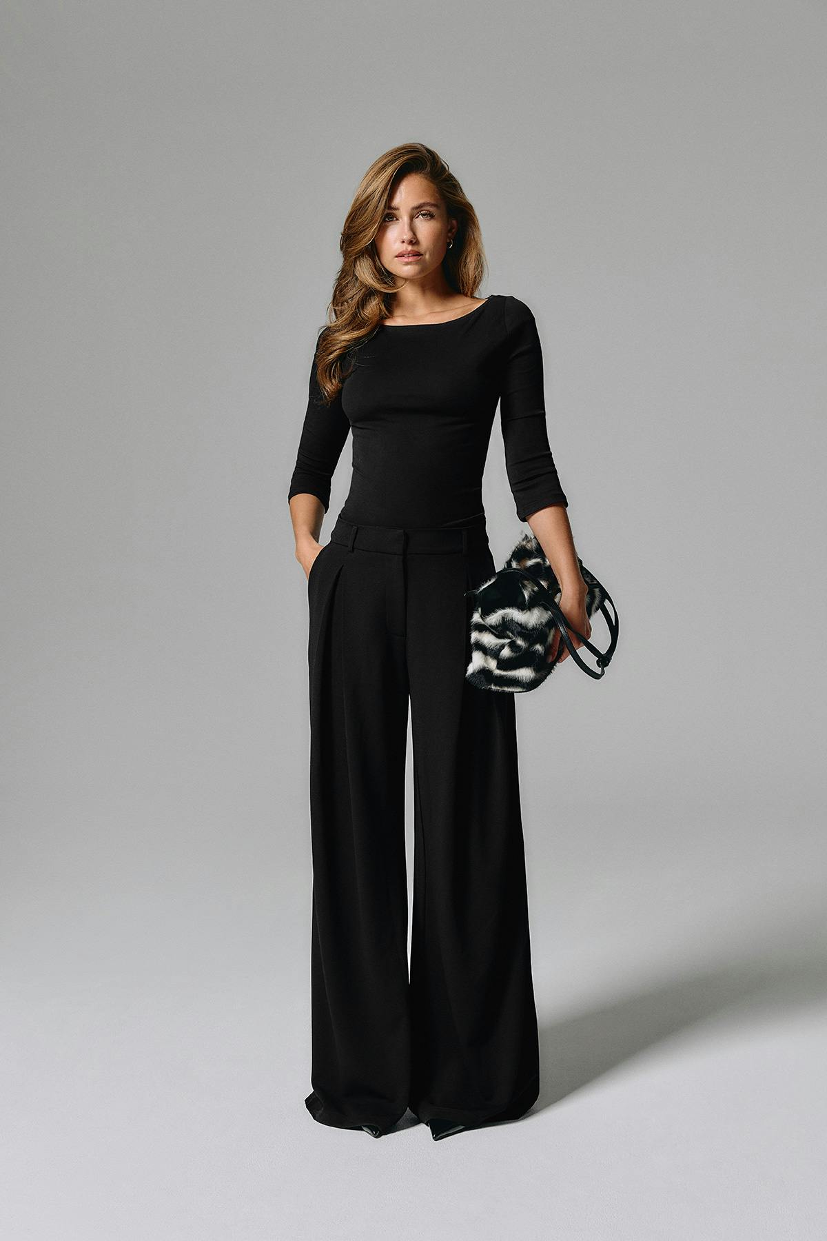 Tailored pleated trousers - Noir