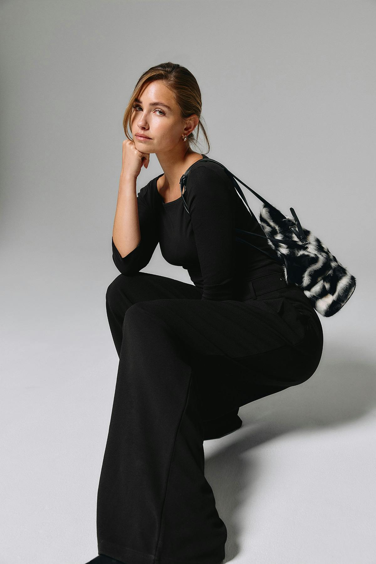 Tailored pleated trousers - Noir