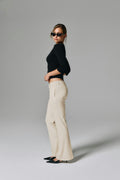 Low waist straight trousers - Noir
