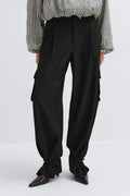 Pleated cargo trousers - Noir