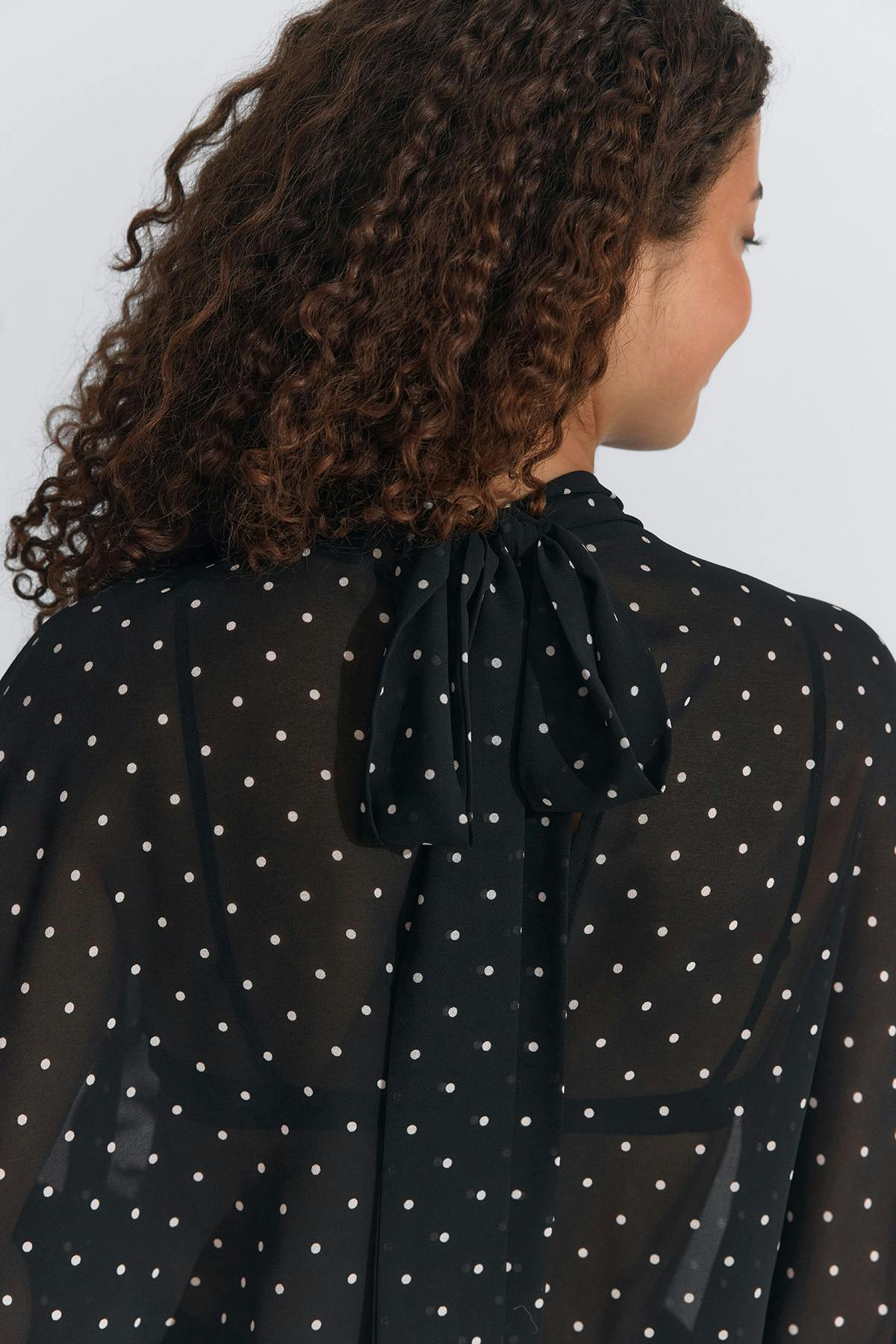 Chiffon blouse - Dot print