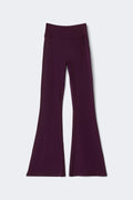 Ruched flare yoga tights - Marron foncé