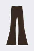 Ruched flare yoga tights - Dusty blue