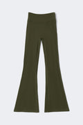 Tall ruched flare yoga tights - Espresso brown