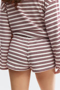 Soft loungewear shorts - Rhododendron