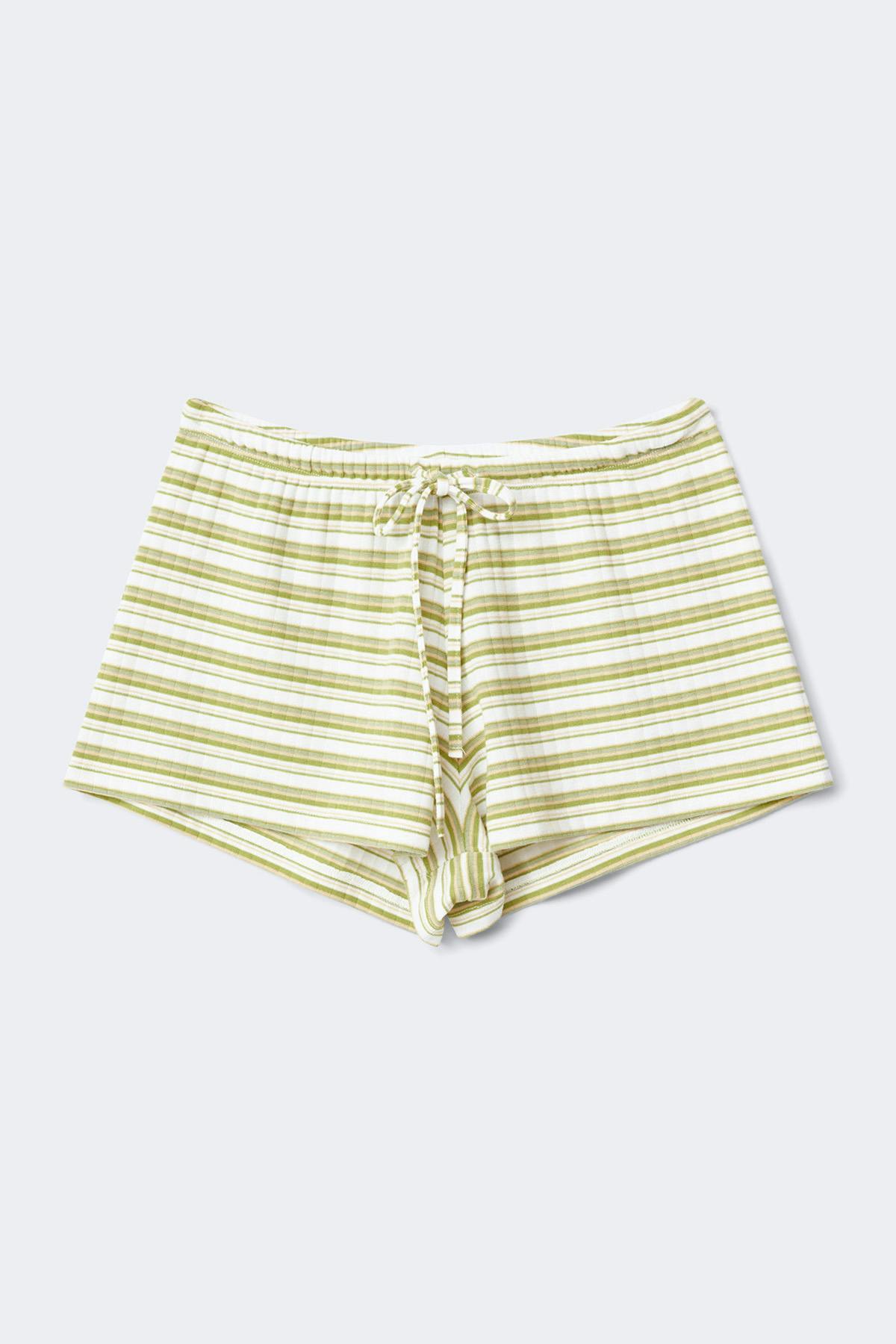 Soft loungewear shorts - Dusty green
