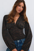 Shaped corset blouse - Decadent chocolate