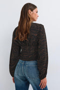 Shaped corset blouse - Tiger print