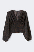Shaped corset blouse - Tiger print