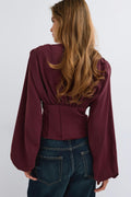 Shaped corset blouse - Decadent chocolate