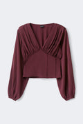 Shaped corset blouse - Decadent chocolate