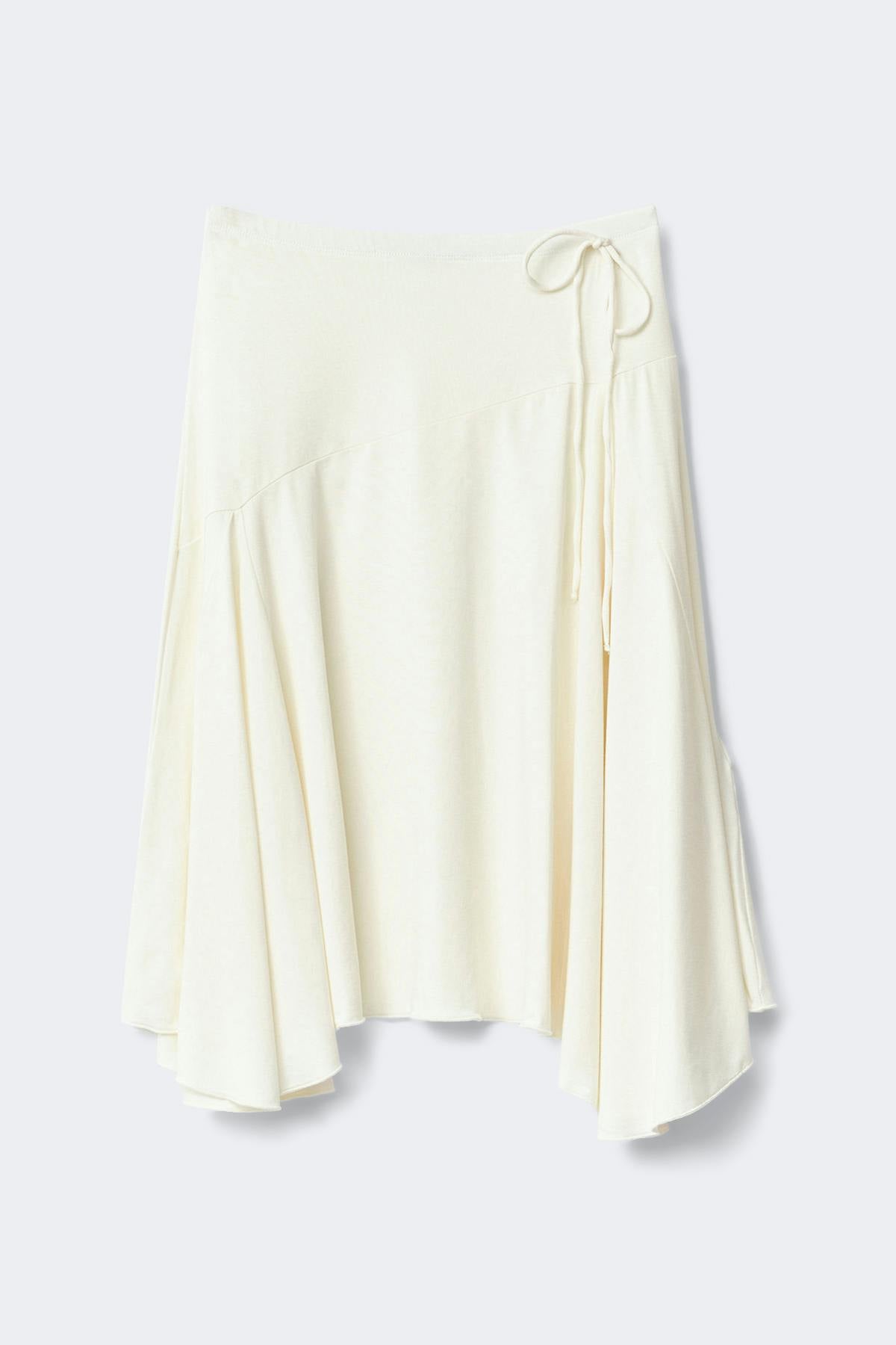 Asymmetric skirt - Egret