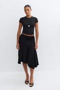 Asymmetric skirt - Noir