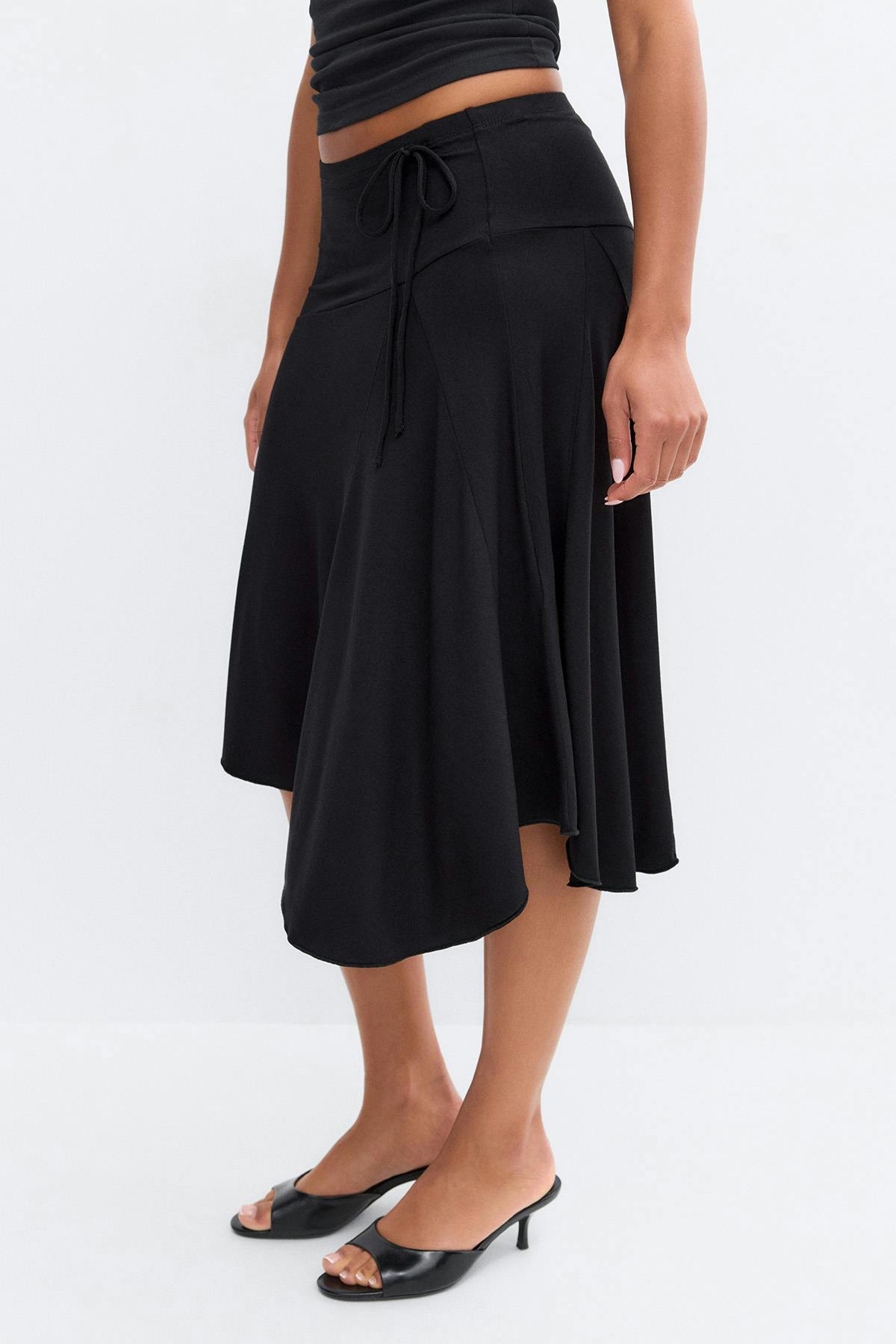 Asymmetric skirt - Noir
