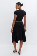 Asymmetric skirt - Noir
