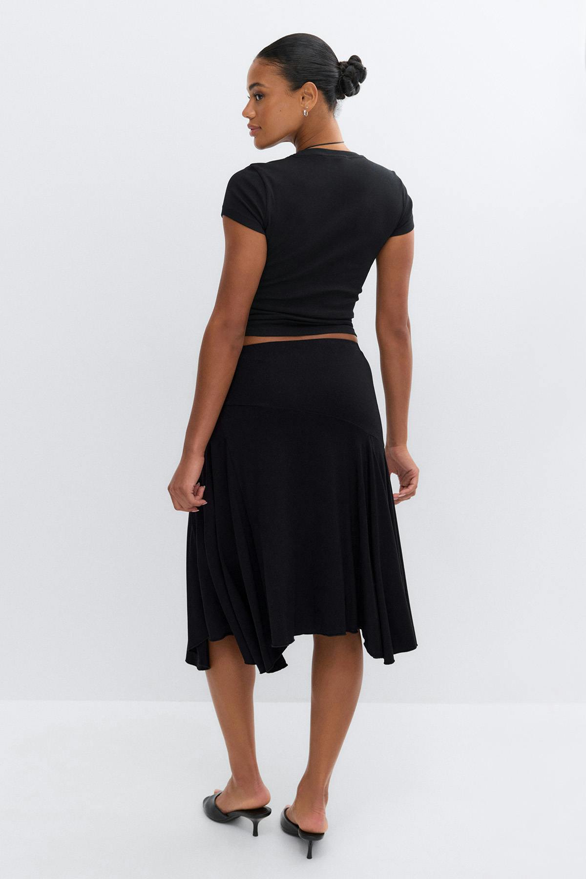 Asymmetric skirt - Noir