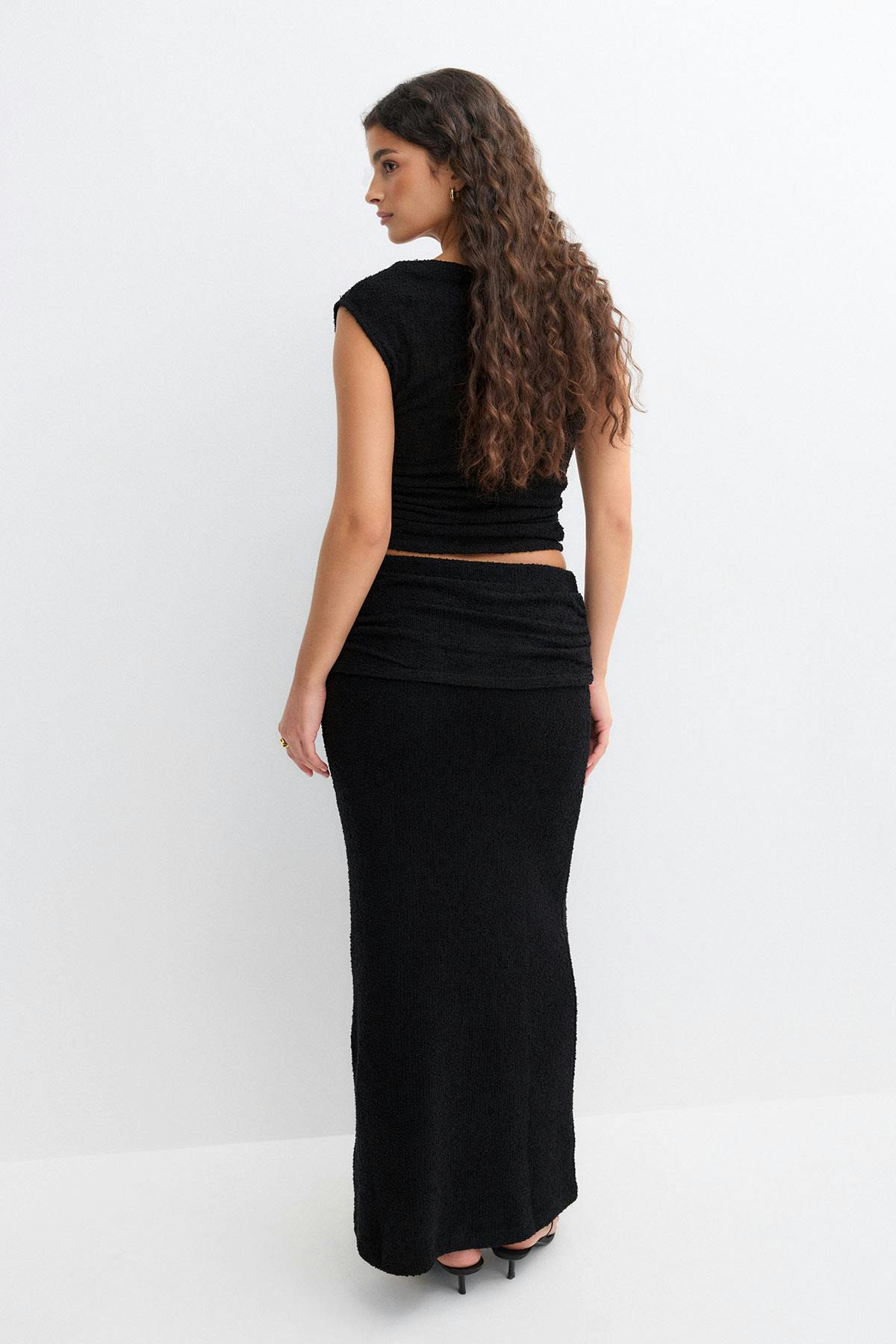 Boucle maxi skirt - Noir