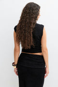 Boucle boatneck top - Noir